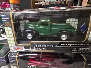 1941 Plymouth Pick-up Truck Die Cast grün Maßstab 1:43 Neu in Box - Bild 1 von 1