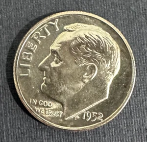 1952 Gem Proof Silver Roosevelt Dime 10c - Picture 1 of 2