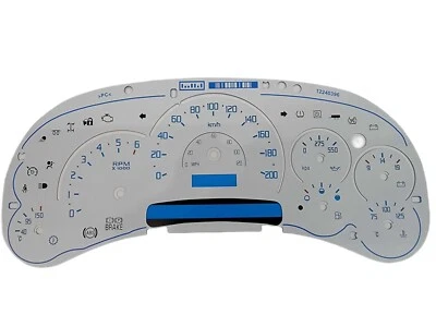 2003 2004 2005 GM Hummer H2 Cadillac Escalade Cluster Superposición BLANCO MÉTRICO KM/H Foto 1 de 3