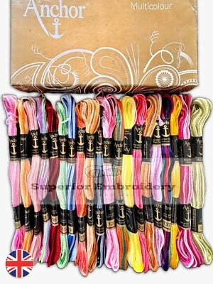 Anchor Multi Variegated Cotton Embroidery thread skeins Floss Assorted Colour UK - Image 1 of 4