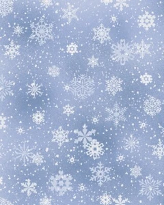Landscape Medley Fabric | Christmas Snowflake Blue | Elizabeth's Studio YARD - Picture 1 of 1