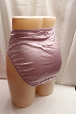 Bragas sedosas Sissy Nylo/Spandex rosa brillo labial cintura alta control abdomen 8 Foto 1 de 4