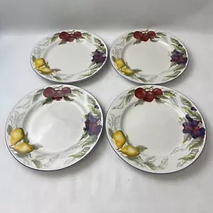 Totally Today Lot Of 4 Dinner Plates 10” Across Fruit Design Pre-Owned - Picture 1 of 8