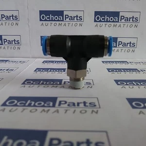 LOT OF 2 PCS FESTO 153107 QST-1/8-6 PUSH-IN T FITTING R1/8" 6 mm TEE THREADED - Picture 1 of 5