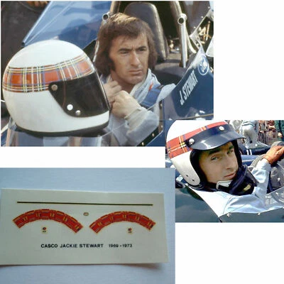 Decals 1.12 1/12 helmet jackie stewart matra f1 driver car auto FDS Automodelli - Immagine 1 di 2