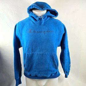 Champion Reverse Weave Sweatshirt Herren Small Blau Hoodie Spell Out Heavyweight - Bild 1 von 9
