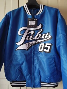FUBU COLLEGE JACKE BOMBERJACKE BOMBER BLAU M ÜBERGANGSJACKE OVERSIZE NEU TOP! - Bild 1 von 6