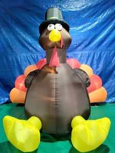 11' Air Blown Inflatable Giant Thanksgiving Turkey w/ Pilgrim Hat Y810 - Picture 1 of 1