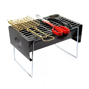 Kinder Mini Grill Braai Kochen lernen Camping Outdoor Koch & Zubehör BBQ - Bild 1 von 9