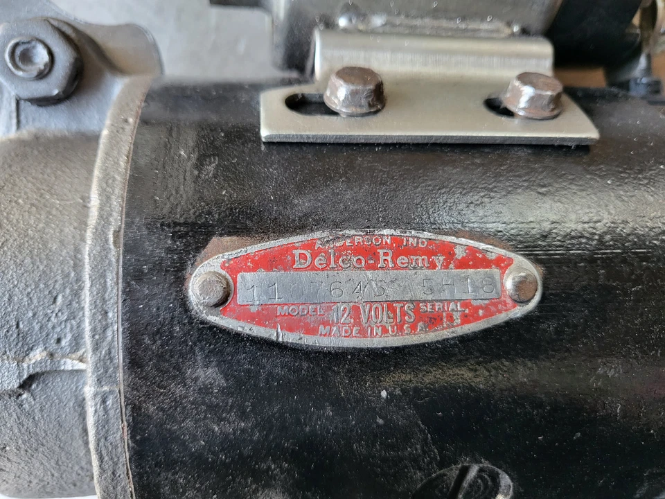 Camión corbeta Delco Remy Starter Chevy Bel Air # 1107645 5H18 código fechado Foto 1 de 2