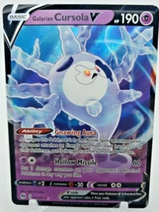 Pokemon - GALARIAN CURSOLA V 021/073 - Champions Path - Ultra Rare - NM - Picture 1 of 2