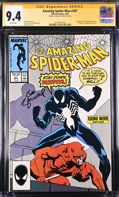 AMAZING SPIDER-MAN #287 -4/87- SIGNATURE SERIES -SIGNED BY JIM SALICRUP -CGC 9.4 - Image 1 of 2
