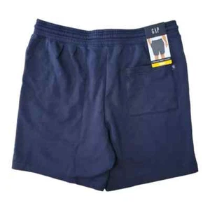 NWT Gap Men's On Seam Pockets Drawcord Ties French Terry Knit Short Midnight XL - Picture 1 of 2