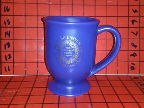 Vintage Syracuse University Alumni Cobalt Blue Footed Coffee Mug Cup Exc Cond Cover