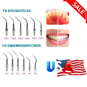 5 puntas de escalador piezoeléctrico ultrasónico dental aptas para pájaro carpintero EMS DTE SATELEC pieza de mano - Imagen 1 de 19