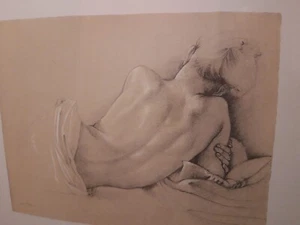 Reproduktion Aktzeichnung von FRANCINE VAN HOVE - gerahmt unter Glas / 2 - Bild 1 von 3