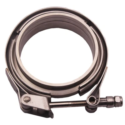 New Racing SS 304 3" Inch 76MM V BAND CLAMP & FLANGE KIT Vband, Exhaust Clamp — 第 1/4 张图片