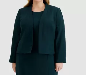 Le Suit Women's Green Open-Front Blazer Jacket Plus Size 18W - Picture 1 of 2