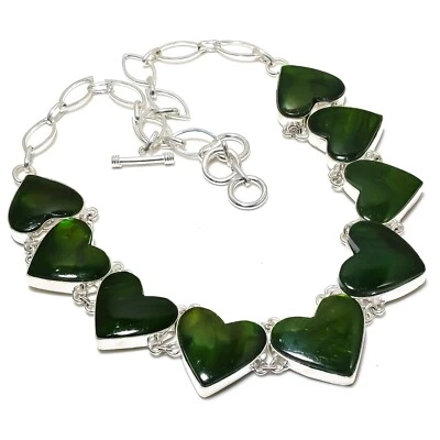 Collar Joyería Plata Esterlina 925 Hecho a Mano Piedras Preciosas Labradorita Destello Verde Foto 1 de 4