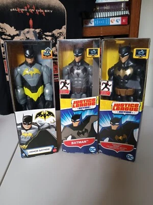 Justice League action figure lot 12 " (3) Batmans, includes Armor, Stealth Shot - image 1 of 4