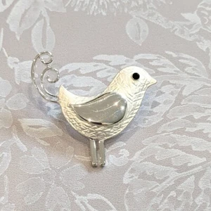 Versilberte Vogel Brosche - Bild 1 von 2
