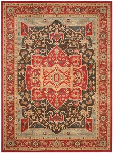 Red Safavieh Power loomed Mahal Area Rug - 8' X 11' - Picture 1 of 2
