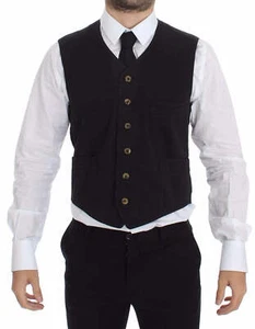 Dolce & Gabbana Black Cotton-Viscose Vest - Picture 1 of 8