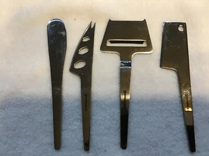 swissmar 4pc stainless steel p0lished slim cheese knife set - Picture 1 of 1