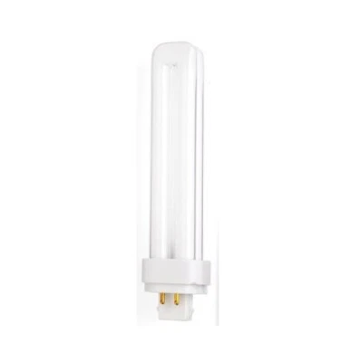 SATCO S8337 26W CFL 2700K 4-PIN G24Q-3 BASE DOUBLE TUBE FLUORESCENT LIGHT BULB - Image 1 of 3