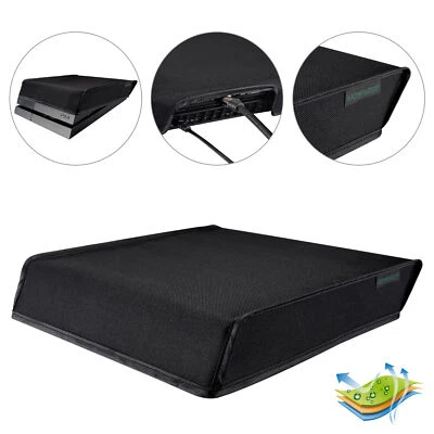 Cubierta protectora antipolvo horizontal de nailon negra para consola PS4 Foto 1 de 4