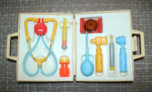 Fisher Price Vintage Set #936 Medical Doctor Kit 1977 Case & Complete Tools Play