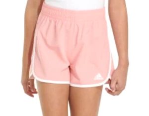 [IV3650] adidas Elastic Waistband Woven Shorts Girls Size S(7/8) - Picture 1 of 4