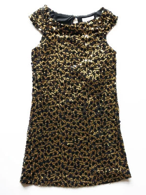 Blush by Us Angels NEW Gold and Black Sequin Girls Party Dress Sizes 7, 8 - Image 1 of 3