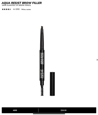 MAKE UP FOR EVER Aqua Resist Brow Filler 24Hr MicroSlanted Pencil 20 DEEP BLONDE - Image 1 of 3