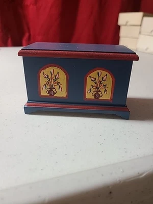 Мебель для миниатюрного кукольного домика игрушечный сундук с цветами кукольный домик - Изображение 1 из 4