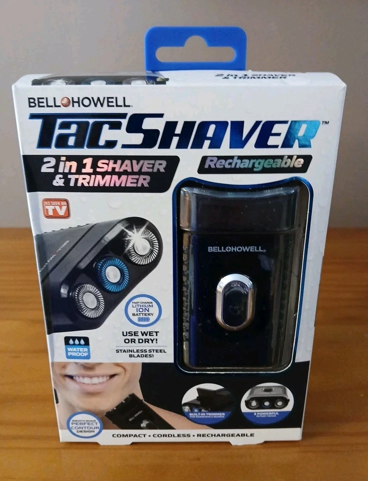Nueva afeitadora y recortadora Bell Howell TAC recargable 2 en 1  Foto 1 de 3