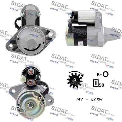 SIDAT S12GN0884 Starter Anlasser 1,2kW für PIAGGIO PORTER Pritsche/Fahrgestell - Bild 1 von 4