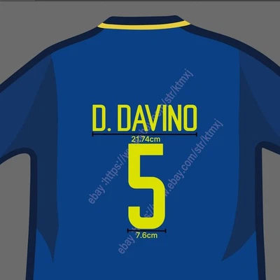 02/03 Club América Away Name Set – Davino #5 Heat Transfer Fan Made - Image 1 of 3