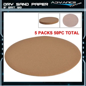 Dry 5Inch No Hole Sand Paper Disc 120 Grit Repair Sanding Sandpaper 50PC - Picture 1 of 4