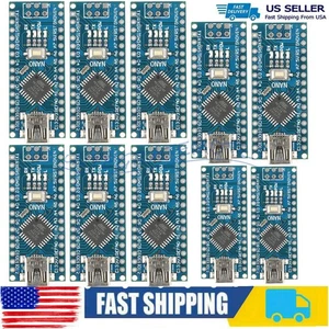 10PCS NANO V3.0 ATMEGA328P Micro-Controller CH340C Board USB For Arduino USA - Picture 1 of 11