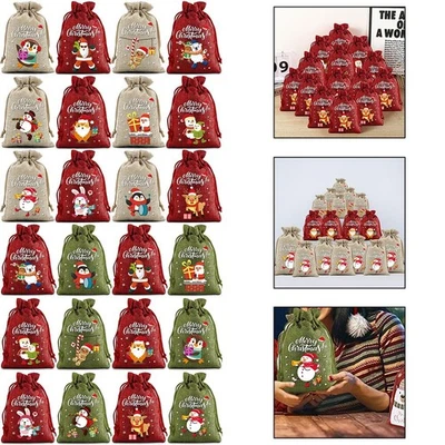 Christmas Party Favor Bags Pack of 12 Size 10x14cm Great for Kids Gifts - Image 1 of 4