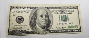 100 Dollar Bill (Misprint / Miscut / Off Center) 1996 Series - Picture 1 of 2