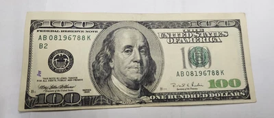100 Dollar Bill (Misprint / Miscut / Off Center) 1996 Series - Image 1 of 2