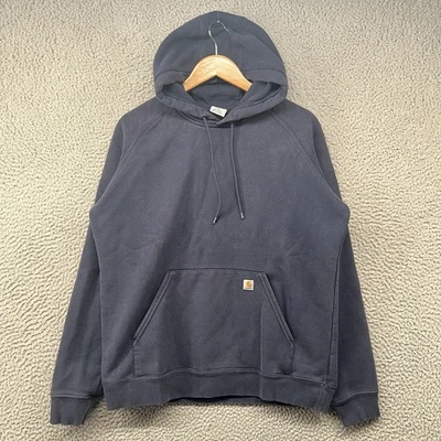 Carhartt Hoodie Womens Medium 8 10 Navy Hooded Sweatshirt Sweater Relaxed Work - Image 1 of 4