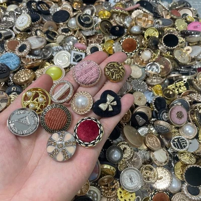 Vintage now Estate Sale Buttons 50p Lot Various Sizes Shapes Colors Types Usable - Image 1 of 4