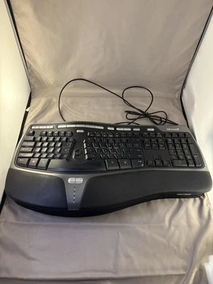 Microsoft Natural Ergonomic Keyboard 4000 v1.0 KU-0462 USB Wired FREE S/H - Image 1 of 4