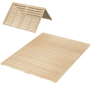 SLSY Wood Half-Fold-Type Slatted Bed Twin Full Queen Guest Tatami Mat Floor Bed - Picture 1 of 46