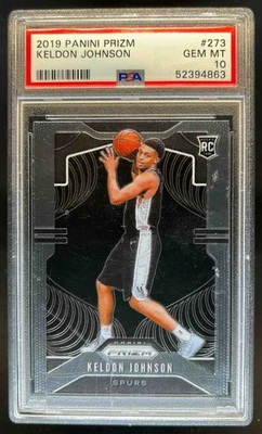 2019-20 Prizm Keldon Johnson RC Rookie #273 Spurs PSA 10 - Image 1 of 2