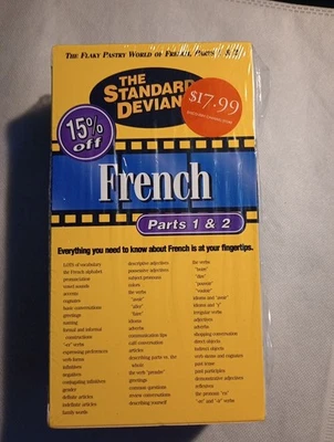 The Standard Deviants French Parts 1 & 2 (1998 VHS) Factory Sealed Box Set  - Image 1 of 4