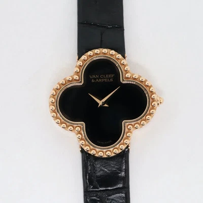 Reloj de cuarzo 2018 Mint Van Cleef & Arpels VCARD21900 25 mm oro amarillo de 18 quilates ónix Foto 1 de 4